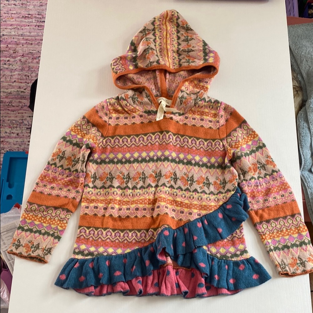 Matilda Jane Multicolor Patterned Kids Hoodie
